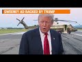 Trump Backs Sydney Sweeney After GOP Link Sparks Ad Controversy | News9  - 01:23 min - News - Video