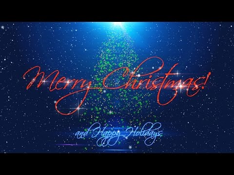 Merry Christmas & Happy Holidays ( v 489 ) with timer + sound effects 4k