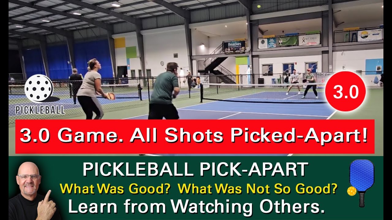 Pickleball! 3.0 Mixed Doubles Match! Every Point Picked Apart! Learn By Watching Others!