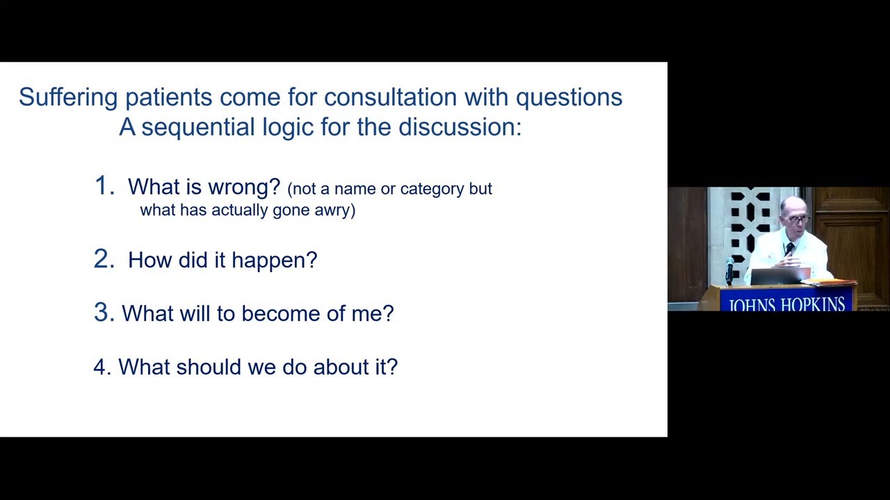 Johns Hopkins Psychiatry Grand Rounds | Prognosis and Perspectives Approach