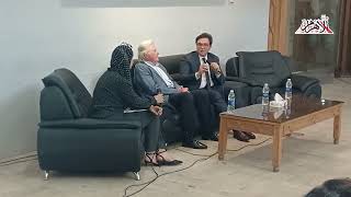 وزير الثقافة وحسين فهمي في الجلسة الأولى لبرنامج المعرض العام وسط حضور حاشد