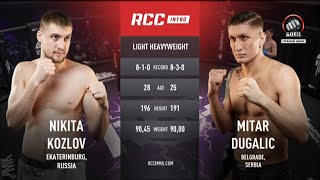RCC Intro. Никита Козлов против Митара Дугалича