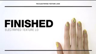 Electrified Texture Nail How-To by Sephora, nailart electric