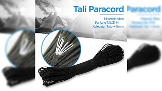 Pratinjau video produk TaffSPORT Tali Paracord Camping Adventure 7 Core 5mm 31M - SS01