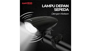 Pratinjau video produk TaffLED Lampu Depan Sepeda Klakson LED CREE XPG 250 Lumens 1200 mAh - 7588