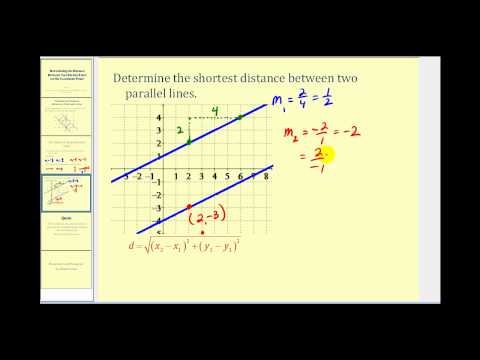 Determining the Distance Between Two Parallel Lines ( Video ...