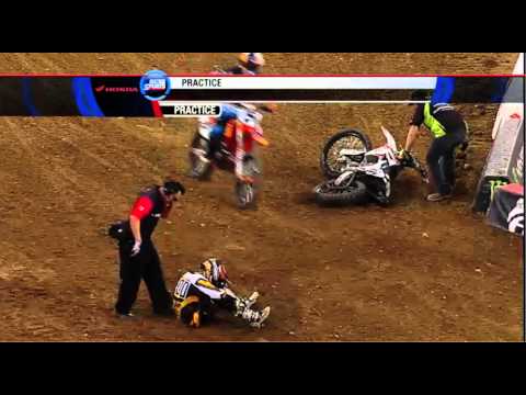 Mike Alessi Timed Practice 2 Crash Minneapolis 2013 Supercross 