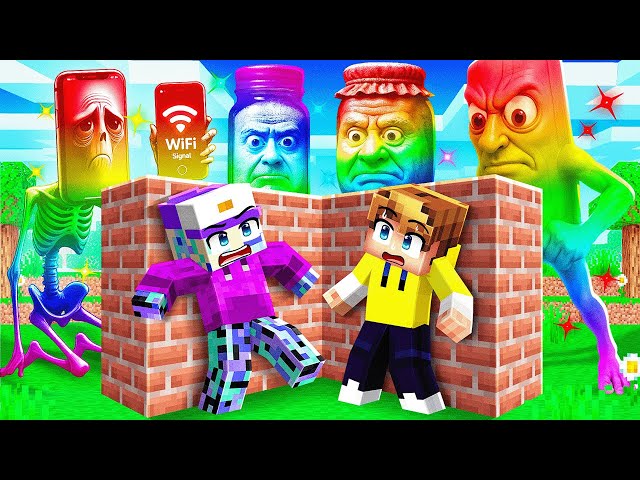 RAINBOW ITALIAN BRAINROT Build to SURVIVE in Minecraft…