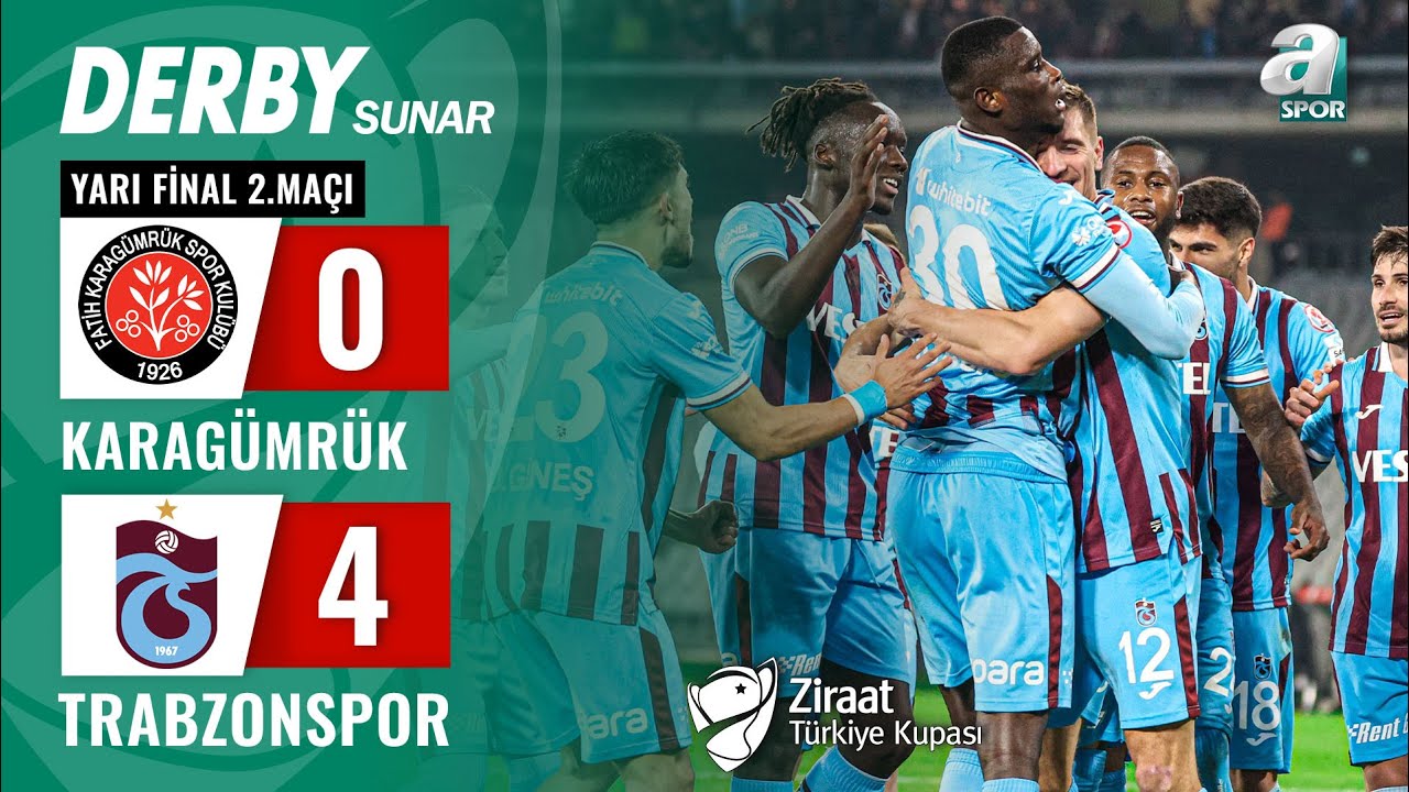 Fatih Karagümrük 0-4 Trabzonspor MAÇ ÖZETİ (Ziraat Türkiye Kupası Yarı Final 2. Maçı) / 08.05.2024