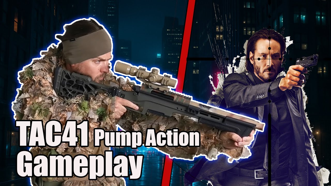1 VS 1 John Wick / TAC41 Pump action gameplay / Family Airsoft Lunel