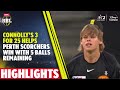Crawley & Connolly Clinch the Victory for Perth Scorchers Against Sydney Thunder | BBL Highlights