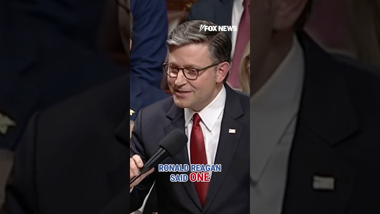WATCH: Speaker Johnson calls out Jeffries for long speech before House vote #usa #news #shorts #us