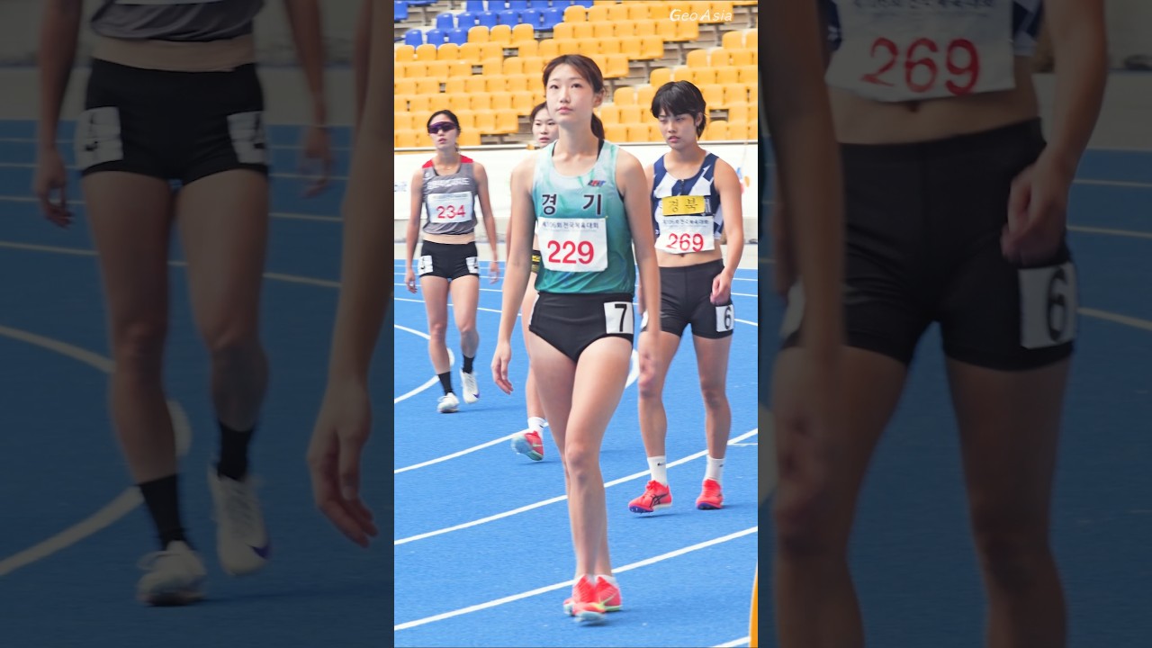 워밍업 하는 여대 청순스프린터 여슬아 선수#athlete #여슬아 #sportstar #제106회전국체육대회