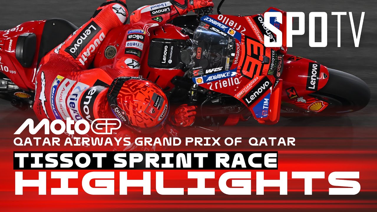 Battle Abang Adik! Marc Marquez Sempurnakan Rekor Sprint di Qatar - Sprint Race | [MotoGP Qatar]