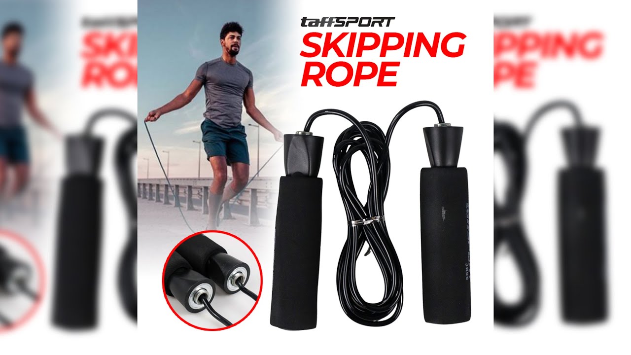 Pratinjau video produk TaffSPORT Tali Skipping Speed Jump Rope Bearing Non Slip Sports Weight - JR05