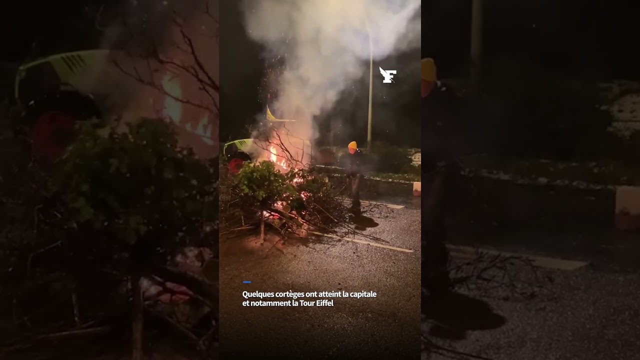 Une centaine de tracteurs ont pu entrer dans Paris jeudi matin, même si «la plupart sont bloqués aux