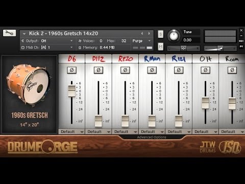Drumforge - Quick Preview of Multi-Mic Fader System