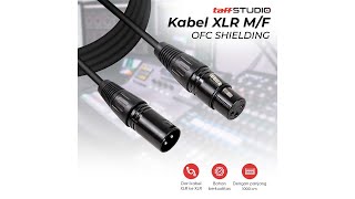 TaffSTUDIO Kabel XLR M/F OFC Microphone Karaoke Shielded 10 Meter - BOF30 - Black - 1