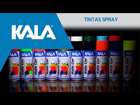 Tinta Spray Metálica para Uso Geral Preto 350ml Kala - Vídeo explicativo