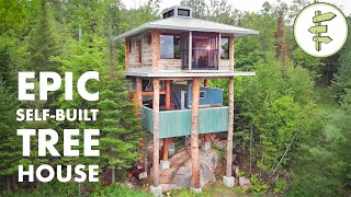 Mind-Blowing Modern Tiny Tree House Built with Reclaimed Materials - FULL TOUR