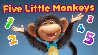 Máša a Medveď - Pesnička - Five Little Monkeys