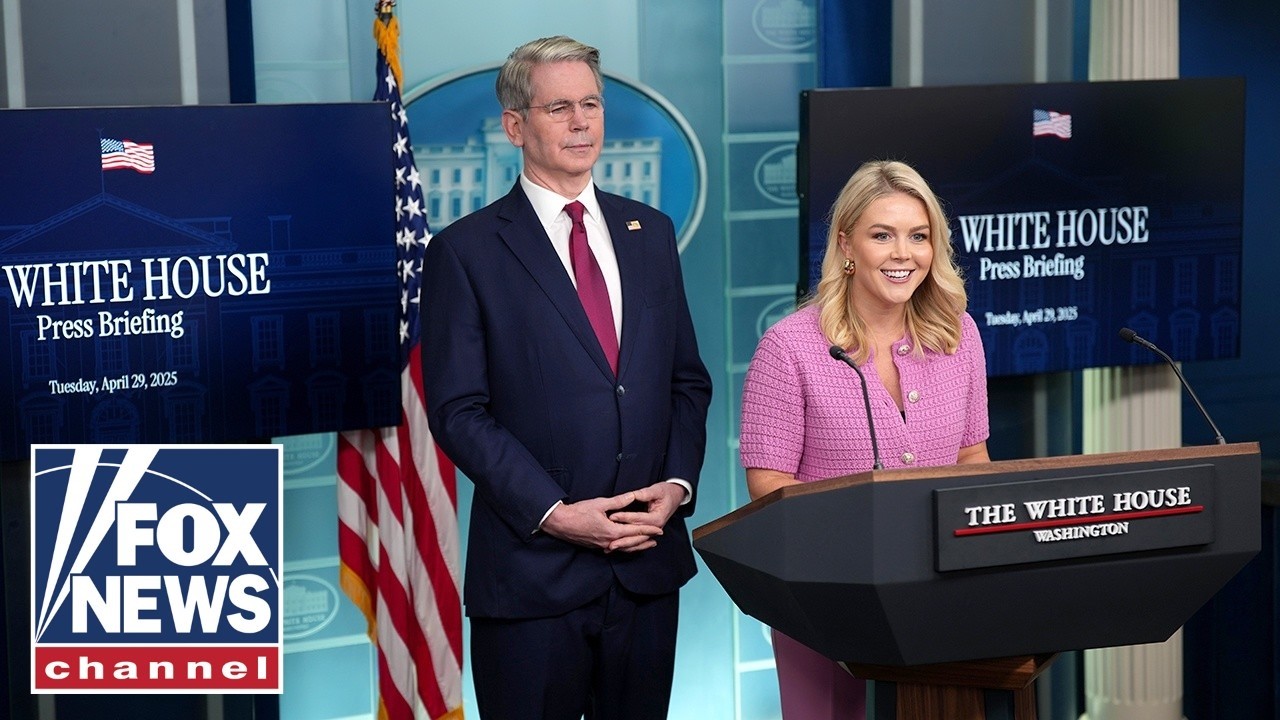 WATCH LIVE: Karoline Leavitt, Scott Bessent tout refunds on Tax Day