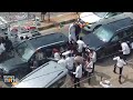 Clash between BRS & Congress Workers in Ibrahimpatnam | Minister’s car damaged | News9  - 01:18 min - News - Video