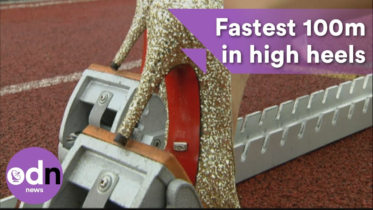 Fastest M In High Heels In Guinness World Record Attempt Youtube