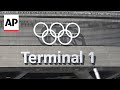 Olympic rings unveiled at Charles de Gaulle Airport in Paris