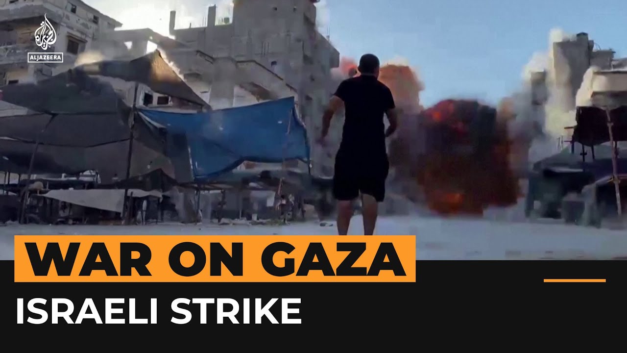 Video captures Israeli strike hitting house in Gaza City | Al Jazeera Newsfeed