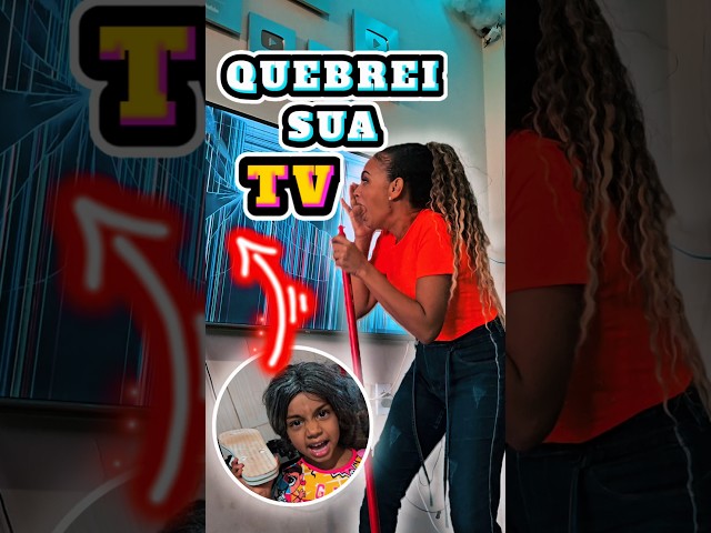 QUEBREI SUA TV MAMÃE!! #shorts #comedia #humor #funny #short #shortvideo 📺