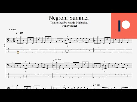 Donny Benét - Negroni Summer (bass tab)