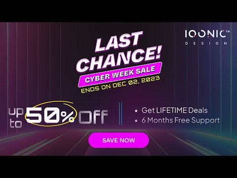 Last Call! Iqonic Cyber Week's 50% OFF Ends Soon - Don't Miss Out! ?? | Iqonic Design
