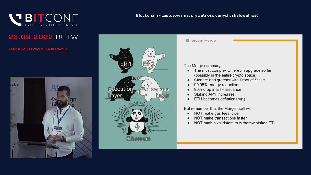 BITconf 2022 - [Tomasz Korwin Gajkowski] Blockchain – zastosowania, prywatność danych, skalowalność.