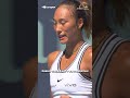Qinwen Zheng stuns World No. 2 Elena Rybakina to win the first set | #USOpen 2026