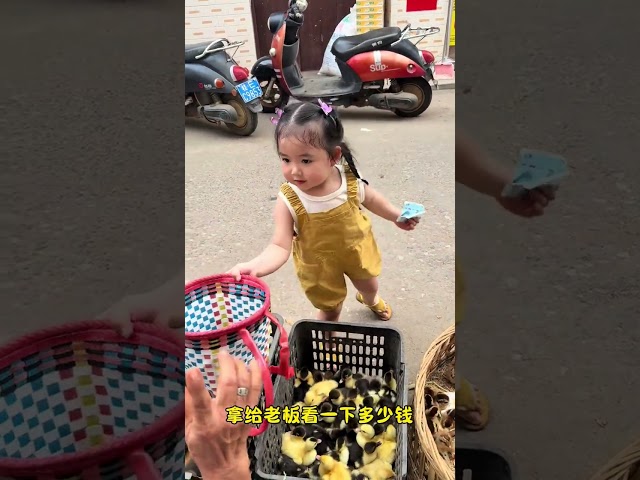 The human cub went to buy a duck~ #cutebabygrowthdiary #ruralcutebaby #growingfooddiary
