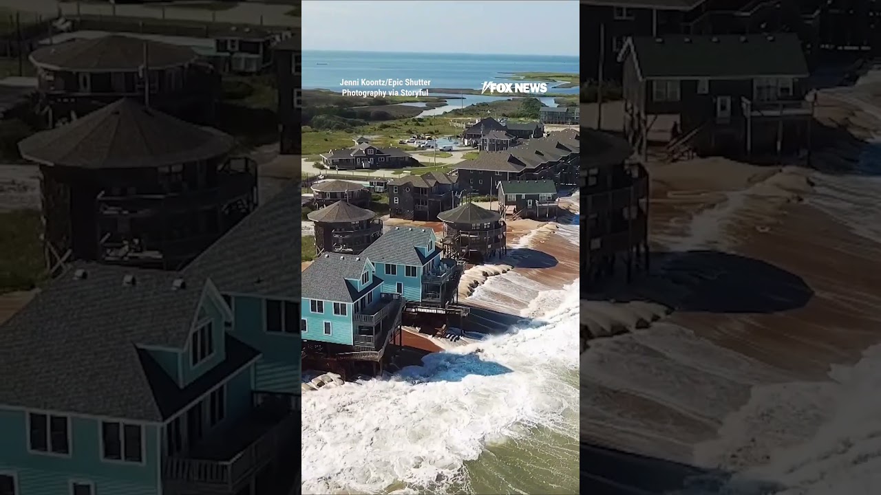 WATCH: Hurricane Erin pounds Outer Banks with massive storm surge #shorts #hurricaneerin #news #fox