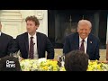 WATCH: Trump hosts top tech CEOs, not including Elon Musk, at White House dinner  - 24:09 min - News - Video