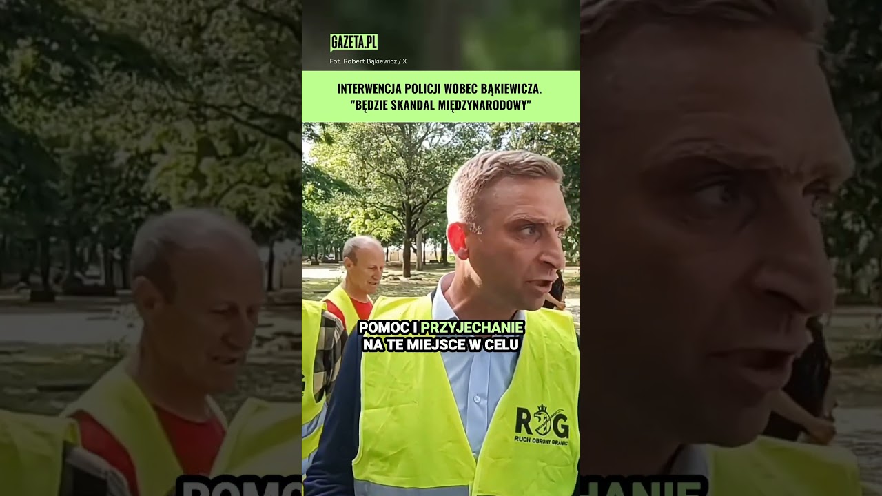 Incydent z Bąkiewiczem w roli głównej. "Niemcy zabraniają nam krzyża, polskich flag" #shorts