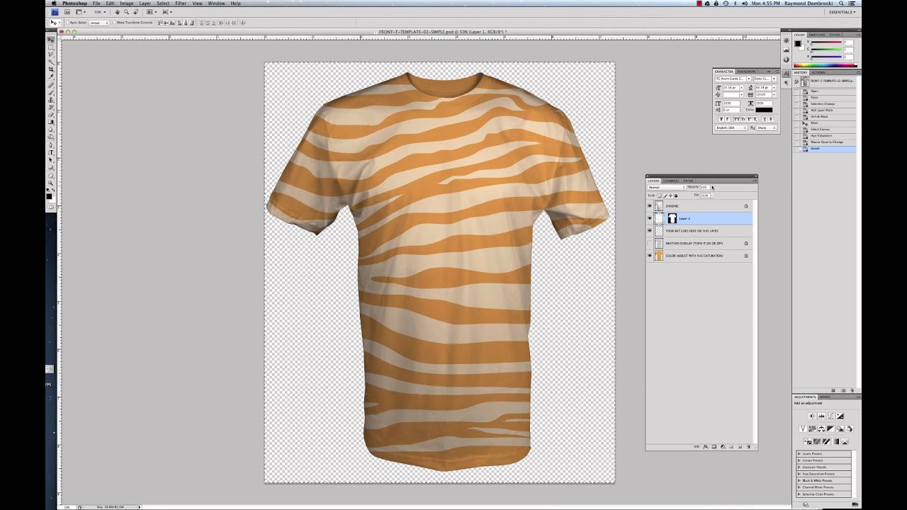 Tutorial How to use Simplified TShirt Templates for and