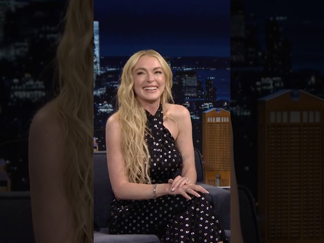 #LindsayLohan wants to show her son Herbie 🥹 #FallonTonight