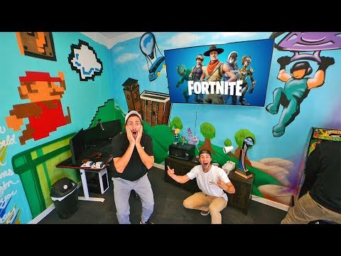 Surprised my brother with $10,000 Fortnite streaming room! (Twitch.TV/FunkBros)