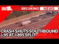 Breaking: Injuries reported in I-95 crash near I-895 split