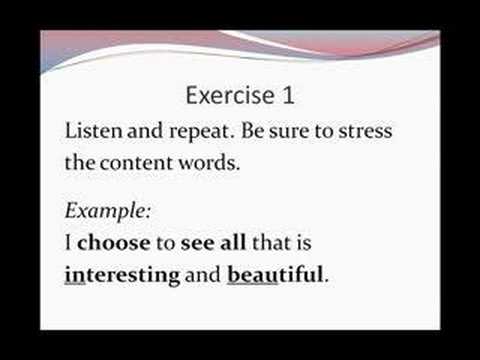 Lesson 8a STRESS PATTERNS English Pronunciation YouTube