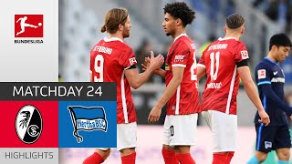 SC Freiburg — Hertha Berlin 3-0 | Highlights | Matchday 24 – Bundesliga 2021/22