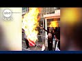 2 men sought for burning American flag and Israeli flag outside NYC Consulate