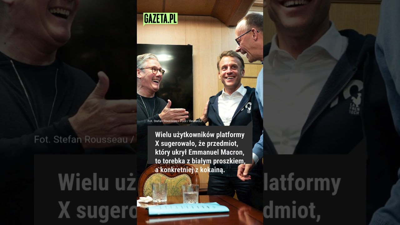 Macron hid a bag of white powder?