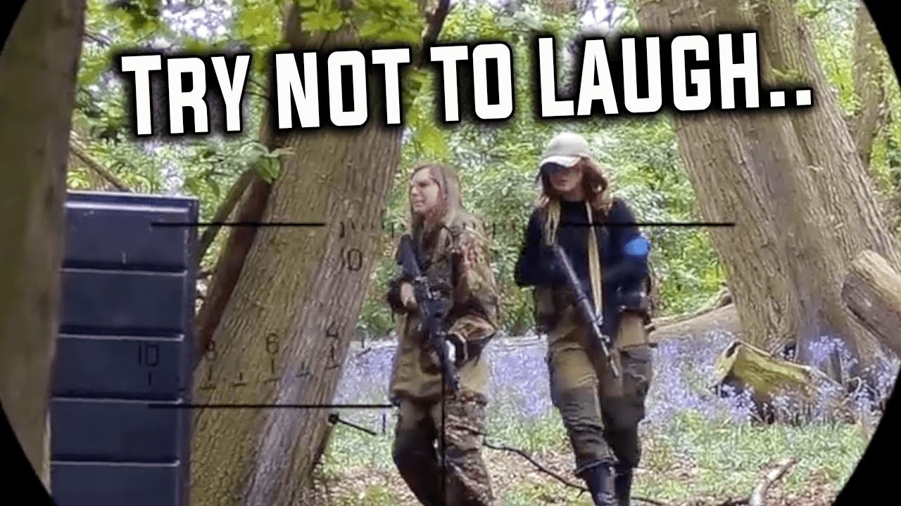 Try not to laugh.. Airsoft Sniper REFUSES to Shoot Girls!!! #Shorts