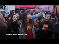 Women protesters in Buenos Aires mark anniversary of anti-femicide movement - 00:50 min - News - Video