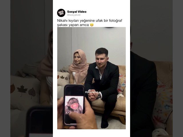 Yeğenine ufak bir fotoğraf şakası yapan amca 😁